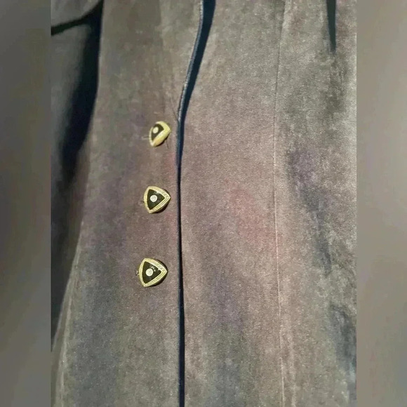 LORI WEIDNER VINTAGE Cocktail Tuxedo Style Blazer  Gold Buttons Size 10 - Picture 2 of 10